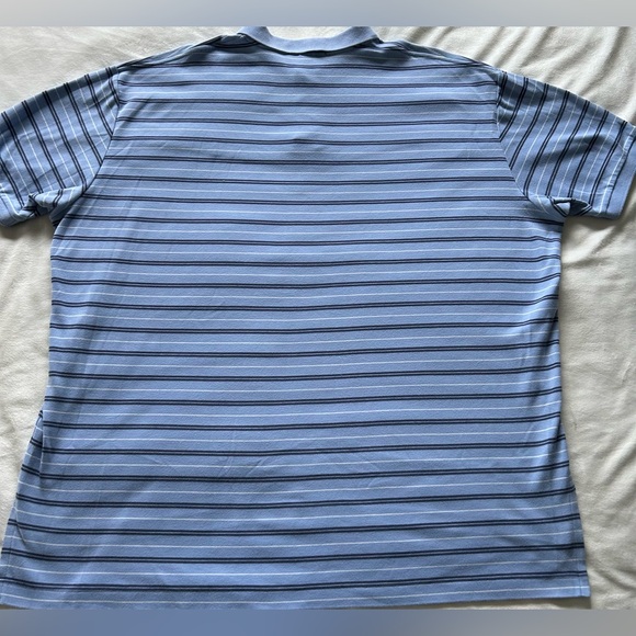 RALPH LAUREN POLO BLUE STRIPED XXL SHORT SLEEVE SHIRT - Picture 2 of 5